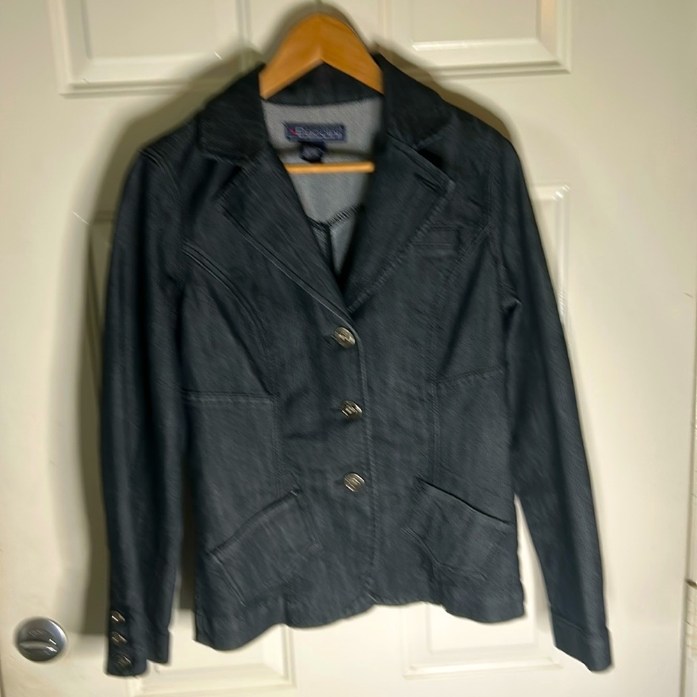 Baccini Women’s Denim 3 Button Jacket Sz Small